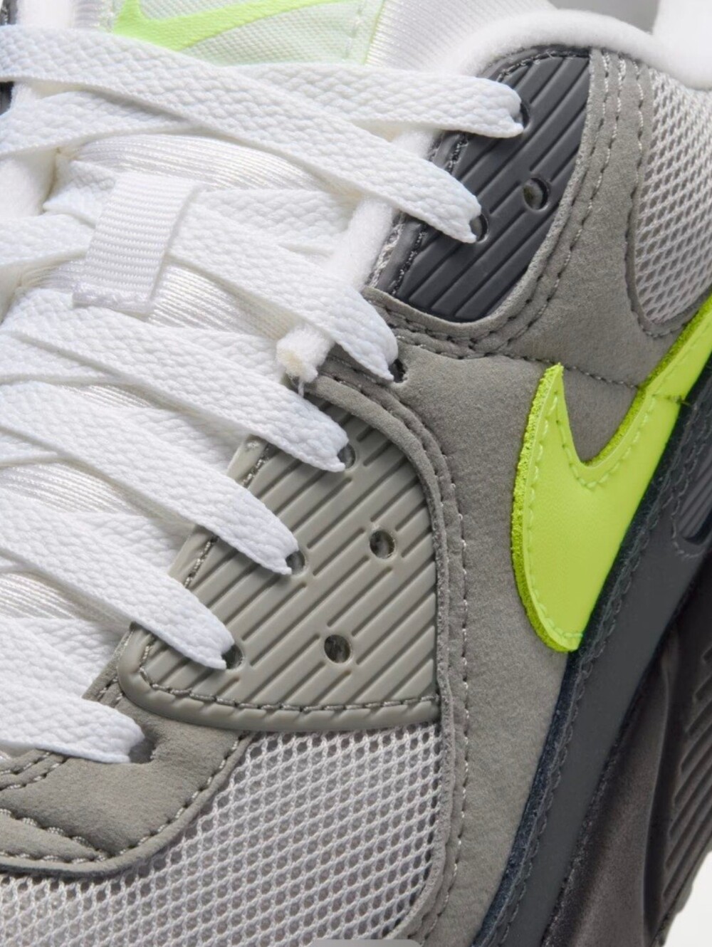 Nike Men’s Air Max 90 - Grey with Neon Volt Swoosh